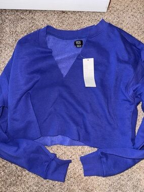 Urban Outfitters Women's Royal Blue Cropped Sweater